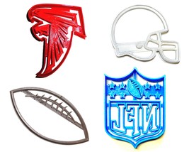 Atlanta Falcons NFL Football Logo Set Of 4 Cookie Cutters USA PR1137 - £8.64 GBP