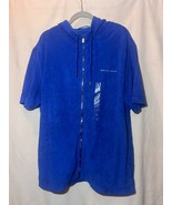 NEW Sean John Men&#39;s SZ 2XL Terry Cloth Full Zip Short Sleeve Shirt A96 - $24.74