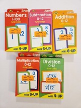 5 Pack School Zone Flash Cards Ages 4 to 9+ Mathmatics &amp; Numbers Toys-R-Us NIB - $14.84