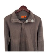 Boss by Hugo Boss Brown Snap Neck Sweater Size Large - £26.32 GBP