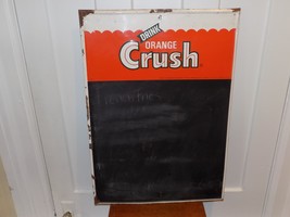 Vintage 1972 Drink Orange Crush Embossed Chalkboard Sign - $4,610.27 MXN