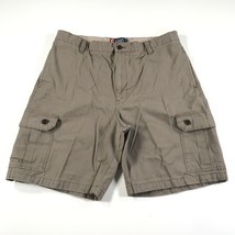 Chaps Cargo Shorts Mens 38 Beige Brown Khaki Pockets Above Knee Cotton - $11.87