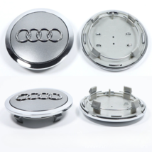Set of 4Pcs - AUDI Chrome Wheel Rim Centre Hub Caps Emblem - 69mm - Silver - $8.89