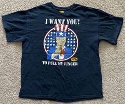 Beavis and Butthead MTV 2010 Shirt Uncle Sam “I Want You To Pull My Finger” XL - £27.97 GBP