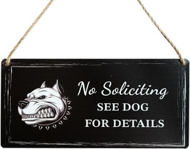 Horizontal Metal Sign No Soliciting Trespassing See Our Dog for The Fine Print - £7.36 GBP