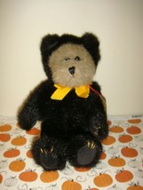 Boyds Bears Puck Plush Bear Dressed As Black Cat For Halloween - £13.57 GBP