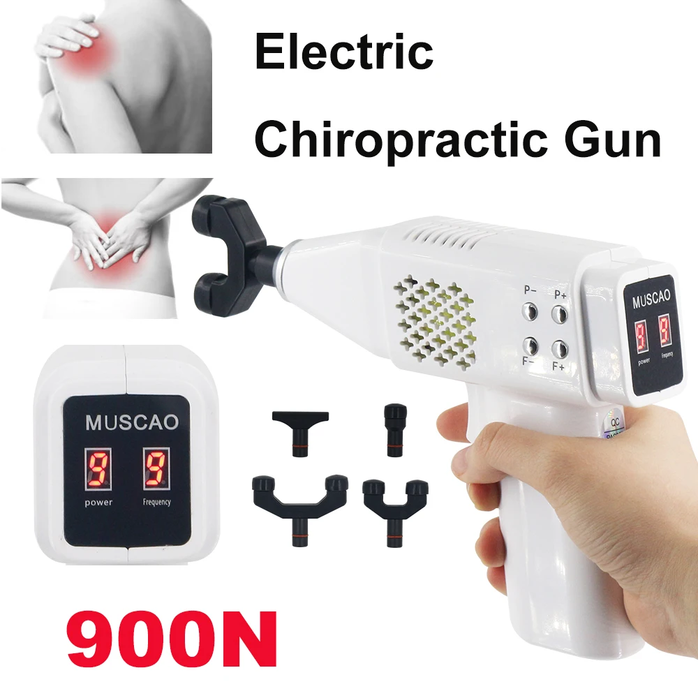 Ustable intensity therapy spinal chiropractic adjusting tool 4 heads spine bone massage thumb200