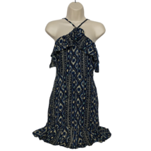 Lost + Wander Sundress Small Blue Cream Geometric Tribal Spaghetti Strap... - $50.59