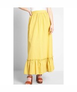 ModCloth Yellow Prairie Much So Maxi Skirt Size Large NWT - €32,83 EUR