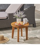 Acacia Wood Side Table: 16&quot; Outdoor Teak Finish - €57,71 EUR