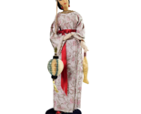 Vintage 1960&#39;s Nishi Japanese Geisha Doll Standing 16in Latern Lucky Koi... - $47.99