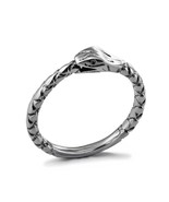 Solid Sterling Silver Ouroboros Snake Ring – Tail Biting Serpent Band fo... - $82.30 CAD