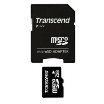 Transcend 2 GB microSD Flash Memory Card TS2GUSD - £15.93 GBP