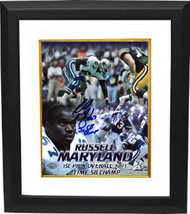 Russell Maryland signed Dallas Cowboys 8x10 Photo Custom Framed 3X SB Ch... - £62.06 GBP