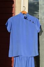 Liz Claiborne Skirt &amp; Blouse Set, Periwinkle Blue, Size 8, Excellent! - $32.00