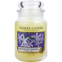 Yankee Candle Midnight Jasmine Large 22 oz Scent Glass Jar, floral - £25.16 GBP