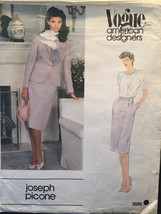 Vintage Vogue 2696 American Designer Joseph Picone Lined Jacket and Skirt FF UC - £3.92 GBP