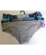 Three Disney Stitch Hipsters Size Large Gray Blue and Print 95% Cotton - $345.08 MXN