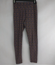 LuLaRoe One Size Leggings Black With Colorful Designs - €8,46 EUR