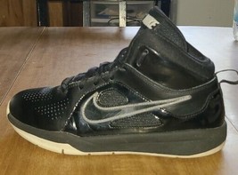 Size 4.5Y Nike Team Hustle D6 Black White Kid&#39;s Youth High Tops - $21.99