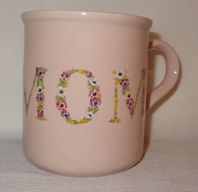 Mom Flower Pink Coffee Mug 10 oz Cup Ceramic - £7.95 GBP