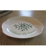 LENOX AMERICAN BY DESIGN HOLIDAY OVAL DEEP PLATTER 11.5&quot; CELEBRATE THE S... - $13.81