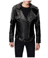 New METALZ-Half Studded Punk Rock Men Faux Leather Jacket 2019 - $359.99