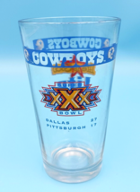 Miller Light Super Bowl XXX Pint Glasses Dallas 27  Pittsburgh 17 - £7.98 GBP