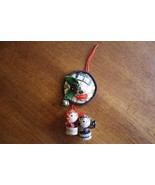 Japanese Kokeshi Doll Dangle Ornament Bell Basket Hat Souvenir Travel Vi... - $265.18 MXN