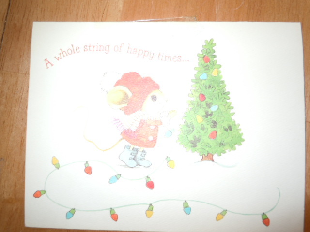 Vintage Merry Mice American Greetings Christmas Card - $3.99