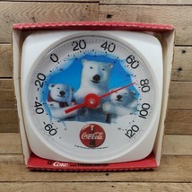 Vintage &#39;94 Coca Cola Polar Bear Wall Thermometer Coke Collectible Memor... - $19.75