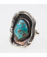 Vintage Navajo Sterling Silver Turquoise Ring Sz 10.50 - €112,45 EUR
