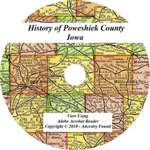 1911 History &amp; Genealogy Of Poweshiek County Iowa Montezuma Grinnell Ia Families - £4.63 GBP