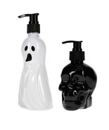 2pc-Set Spooky Halloween Ghost-Skull Scented Soap Refillable Plastic Dis... - $27.03 CAD