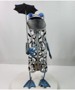 Vintage Metal Art Frog 24 Inch Tall Home Garden Patio Porch Handcrafted - $67.98 CAD