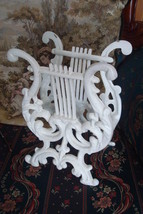 Vintage iron magazine holder, doorstop, painted over in white, 11&quot;  ORIG... - £43.63 GBP