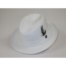 Men Bruno Capelo Summer Spring Soft Straw Style Hat Godfather GF201 White image 2