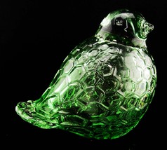 Very large glass bird statue - textured green glass - bird sculpture - V... - $65.00