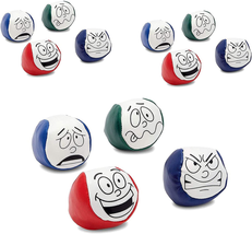 BLUE PANDA Juggling Balls, Kick Sack Bean Bags with 4 Funny Face Designs (12 Pac - £12.67 GBP