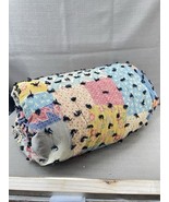 Antique Tied Feed Sack Quilt 79x65 Camp Blanket Back Handmade Cotton Pat... - $128.63 CAD