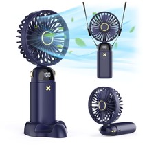 LapEasy Portable Handheld Neck Desk 3 In 1 Hand Mini Fan With LED Display.5 Spee - £9,627.61 GBP