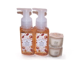 Bath &amp; Body Works Coconut Cream Pie Foaming Soap w Marshmallow Eggnog Candle - £23.91 GBP