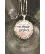 We Delight in the beauty of the butterfly Maya Angelou quote necklace pe... - £13.29 GBP+