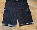Men&#39;s Regal Wear Size 5XL (46-48) Solid Black Cargo Pocket Drawstring Sh... - $12.86