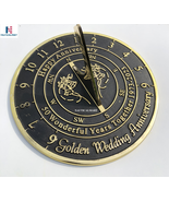 50th Golden Wedding Anniversary Large Sundial Gift 10 inches Home and Ga... - £79.37 GBP