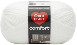 Red Heart Comfort Yarn-White & Opal Shimmer E707D-5000 - £29.36 GBP