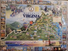 HISTORIC VIRGINIA 1000 piece jigsaw puzzle 1992 White Mountain - £74.71 GBP