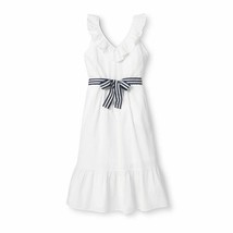 Vineyard Vines Target Tiered Ruffle-Sleeve Midi Dress white seersucker size L - $45.00