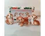Handcrafted HandPainted Fine Ceramic Super Spaniels Dog Decor Figurines ... - $19.79