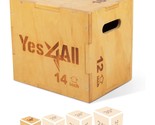 Yes4All 3 in 1 Wooden Plyo Box, Plyometric Box for Home Gym and Outdoor ... - £65.19 GBP